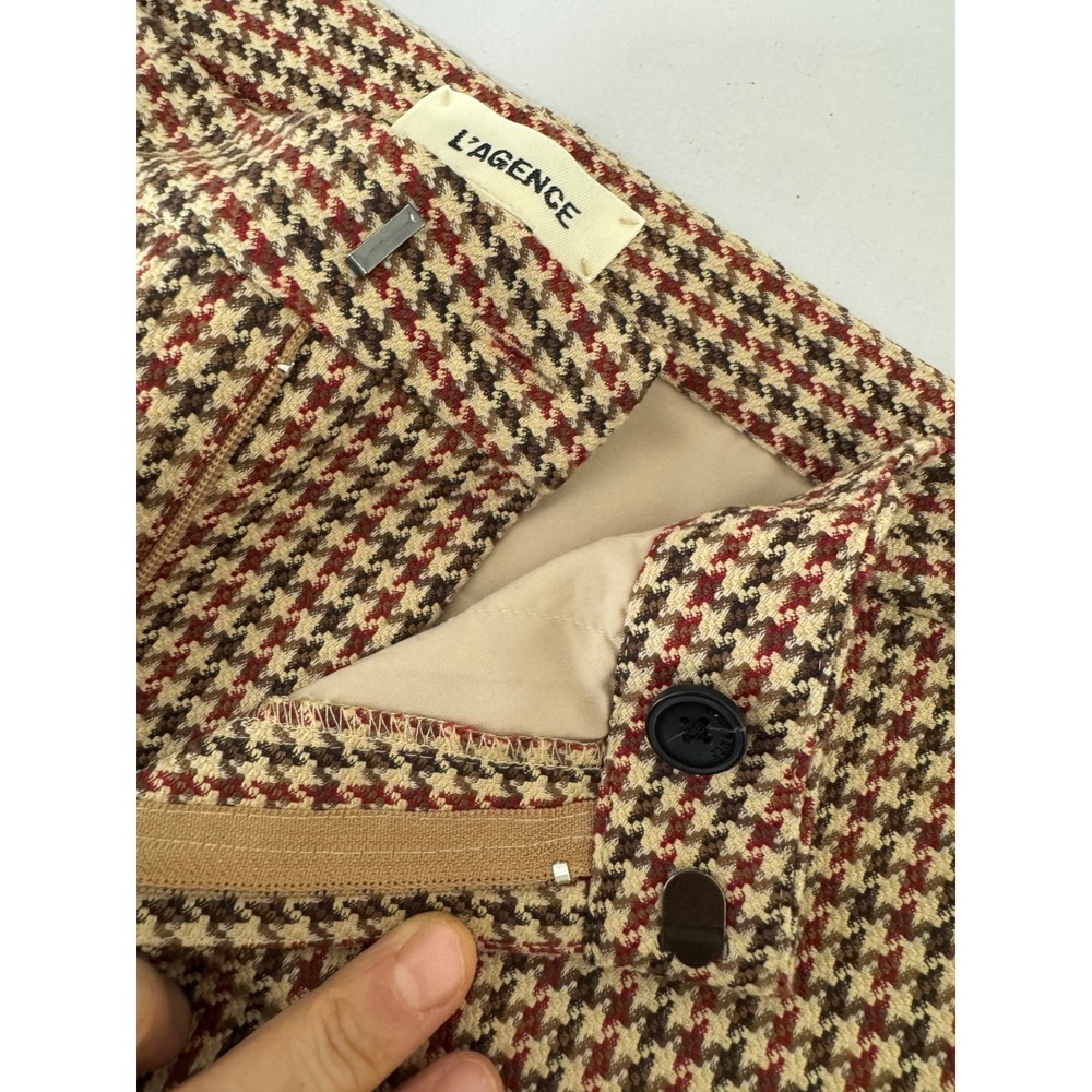 Lagence Houndstooth Pattern Tailored Pants Preppy… - image 8
